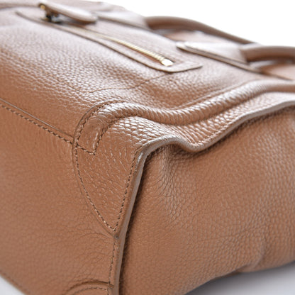 Celine Pebbled Calfskin Micro Luggage Camel 14 of 20