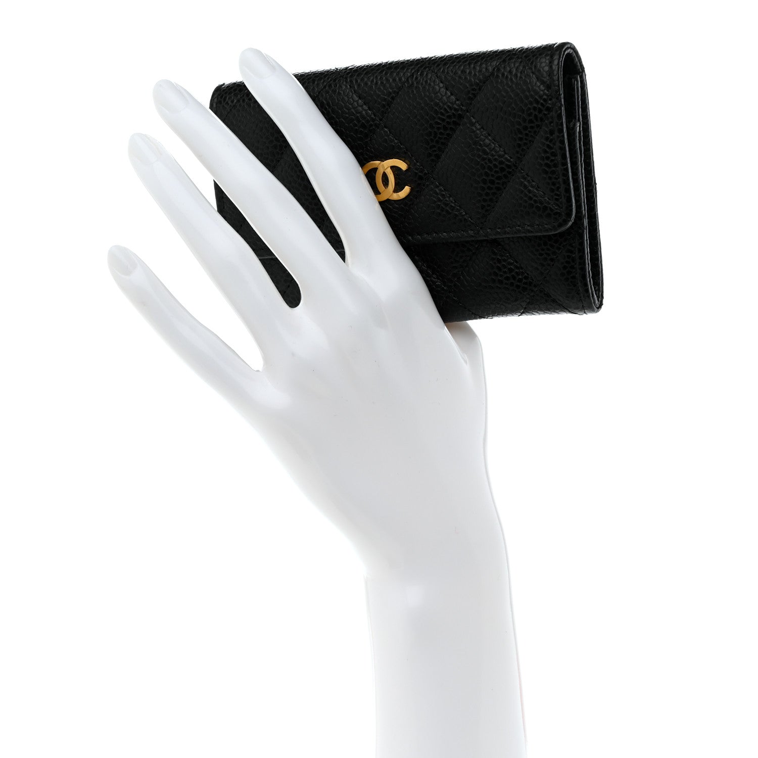 Chanel Caviar Quilted Flap Card Holder Black 2 of 9