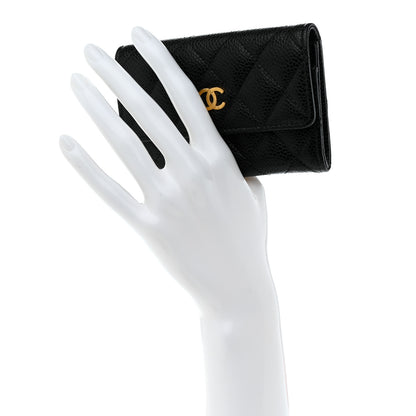 Chanel Caviar Quilted Flap Card Holder Black 2 of 9