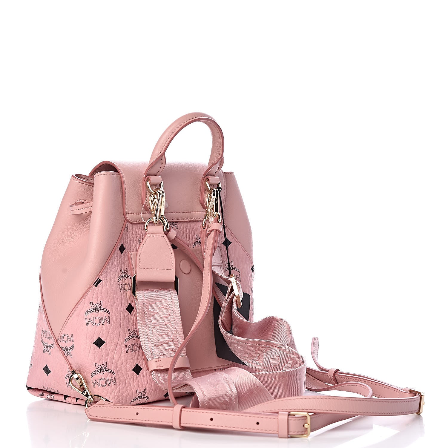MCM Visetos Small Essential Backpack Pink 5 of 11