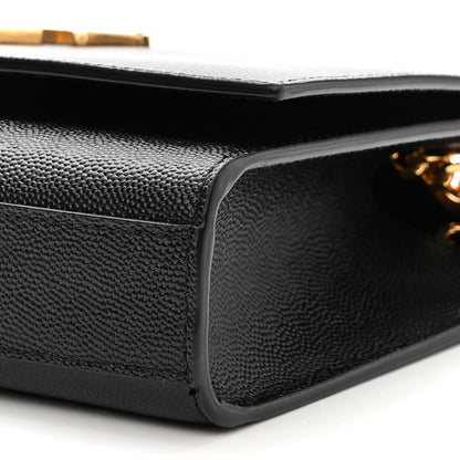 Saint Laurent Grain De Poudre Small Monogram Kate Satchel Black 9 of 9