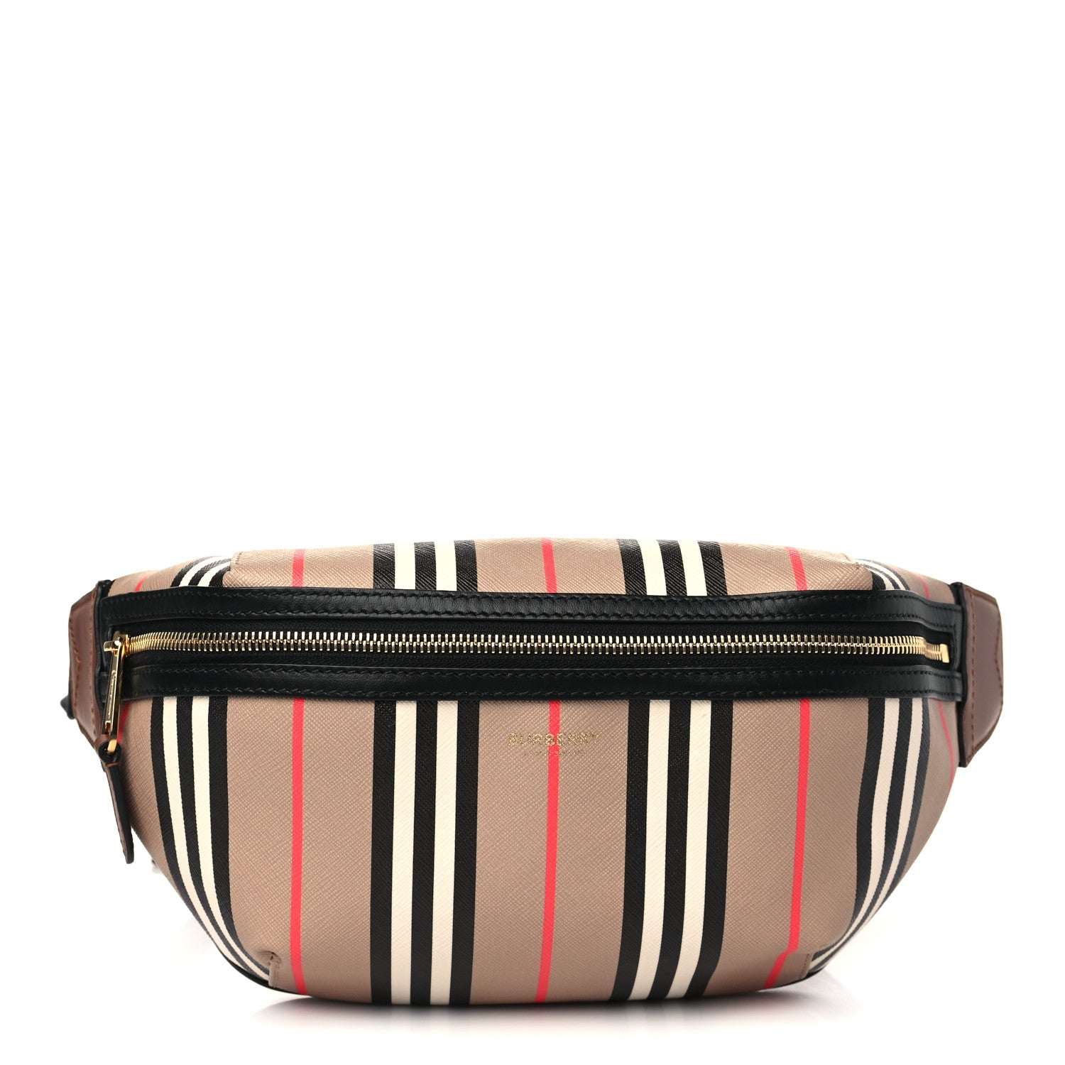 Burberry E-Canvas Icon Stripe Sonny Bum Bag Archive Beige 1 of 5