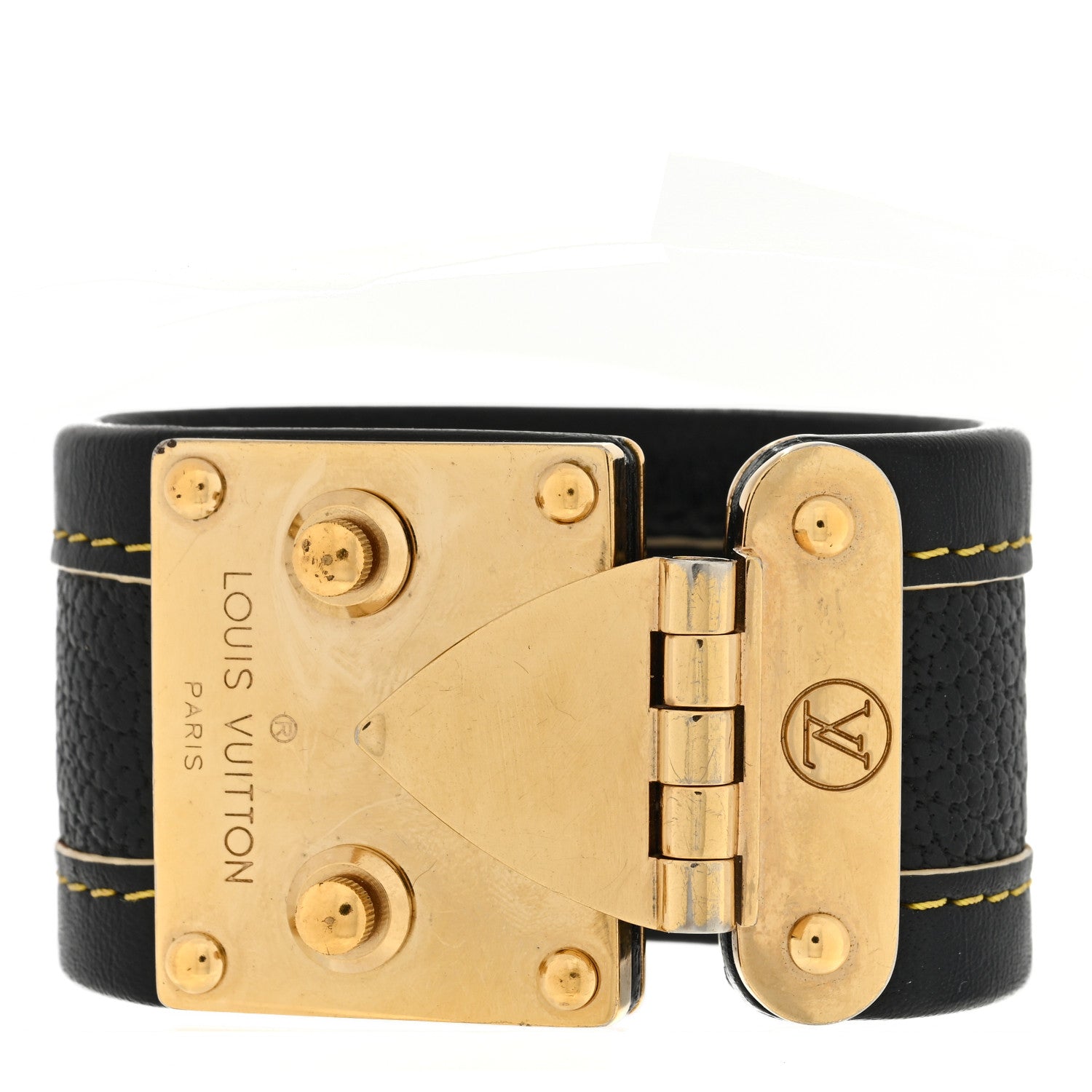 Louis Vuitton Chèvre Suhali S Lock Bracelet Small Black 1 of 4