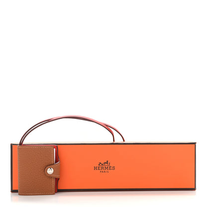 Hermes Togo Swift Nano Ulysse Bag Charm Gold Capucine 4 of 4