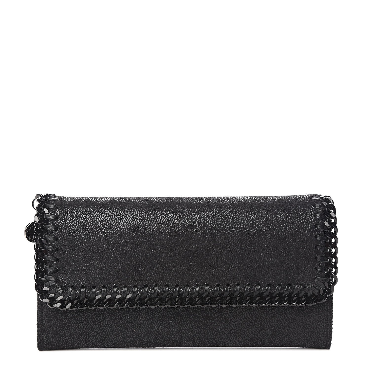 Stella McCartney Shaggy Deer Falabella Flap Wallet Black 1 of 7