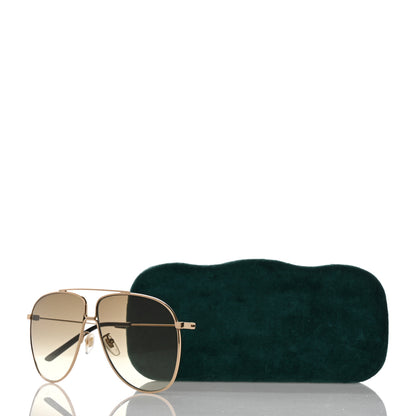 Gucci Metal Aviator Sunglasses Gold 8 of 8