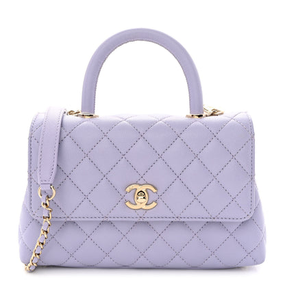 Chanel Caviar Quilted Mini Coco Handle Flap Light Purple 1 of 11