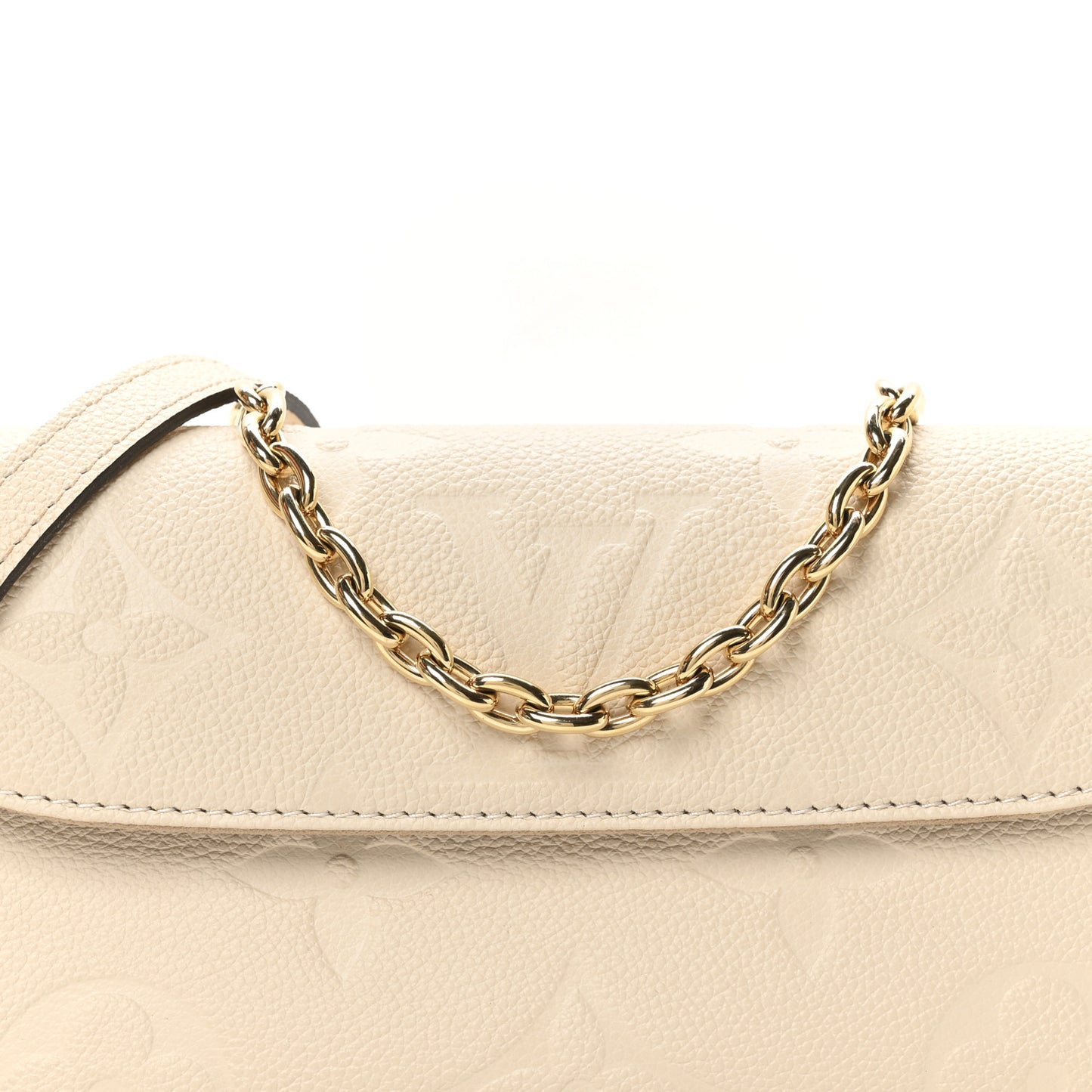 Empreinte Monogram Giant Ivy Wallet On Chain Cream