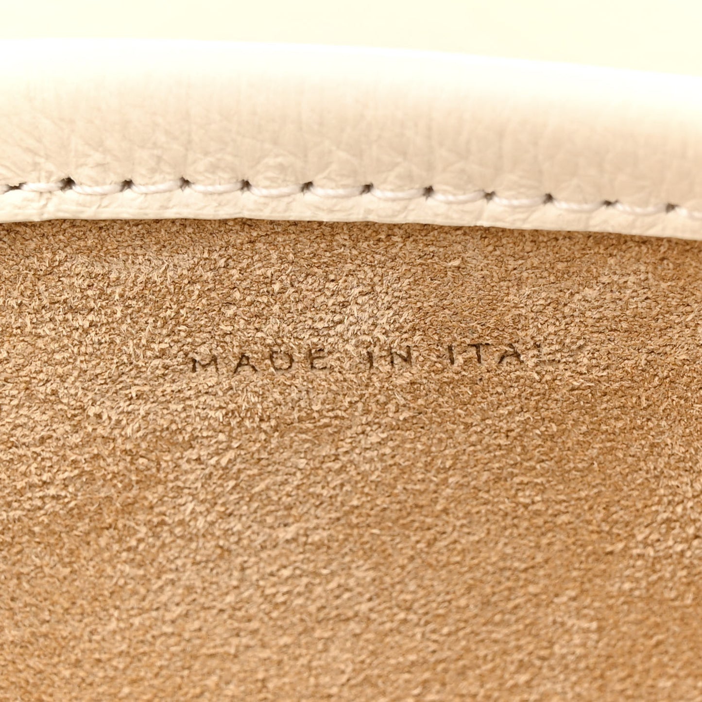 Grained Calfskin Medium N/S Park Tote Ivory