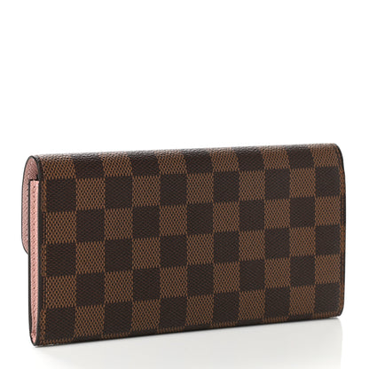 Louis Vuitton Damier Ebene Emilie Wallet Rose Ballerine 3 of 7