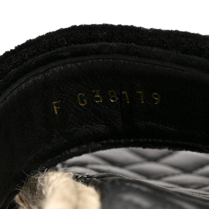 Chanel Velvet Elastic Flat Mules 39 Black 9 of 10