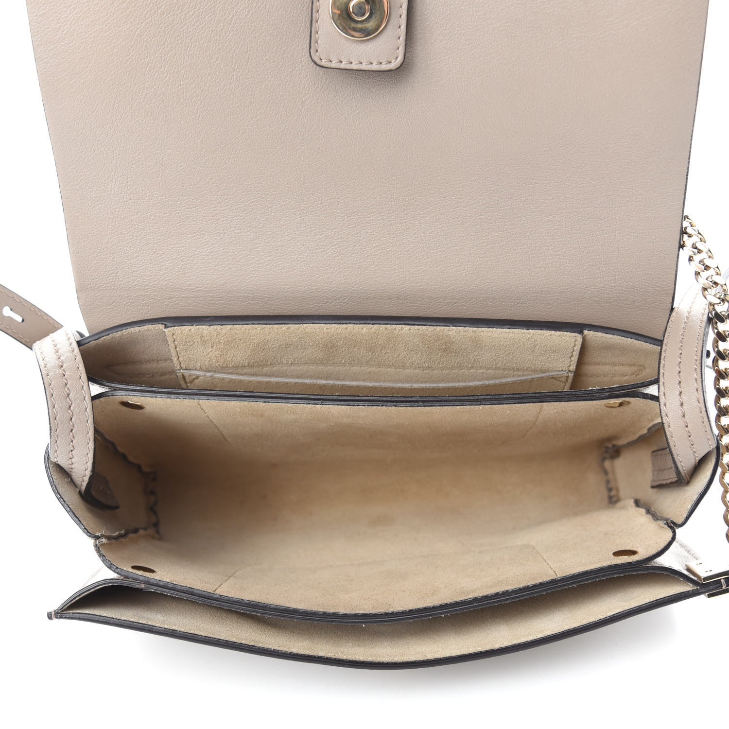 Chloe Suede Calfskin Small Faye Shoulder Bag Motty Grey 5 of 13