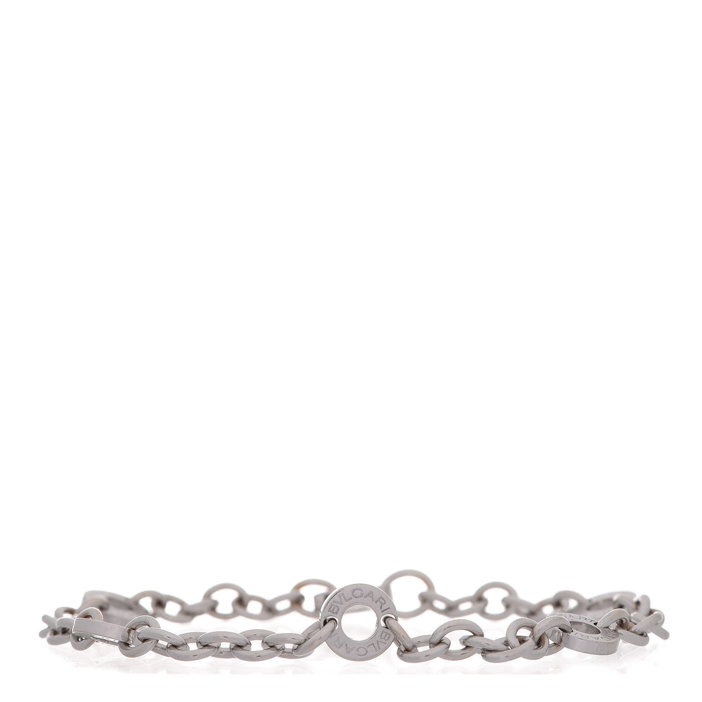 18K White Gold Link Bracelet