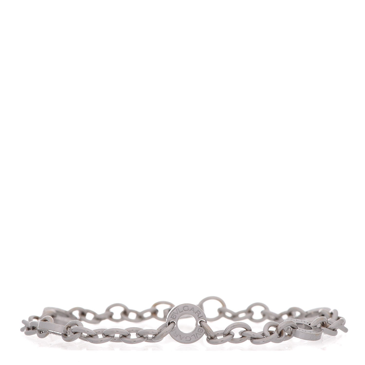 Bulgari 18K White Gold Link Bracelet 1 of 6