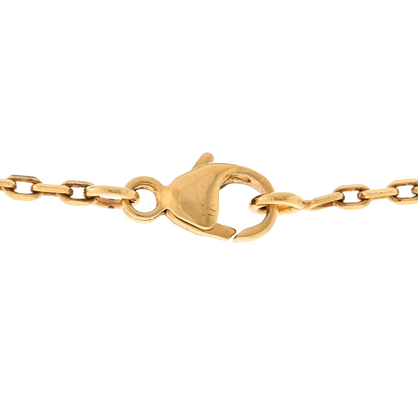 Lacquered Gold Mini Pop H Pendant Necklace White