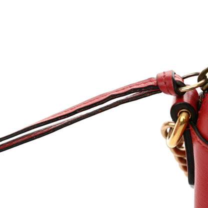 Gucci Calfskin Matelasse Small GG Marmont Chain Shoulder Bag Hibiscus Red 16 of 17
