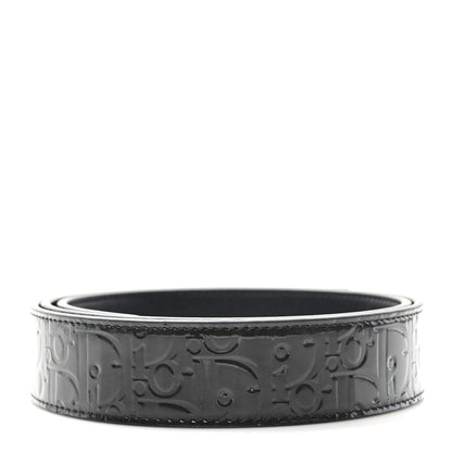 Christian Dior Patent Oblique Embossed Belt 95 38 Black 2 of 4