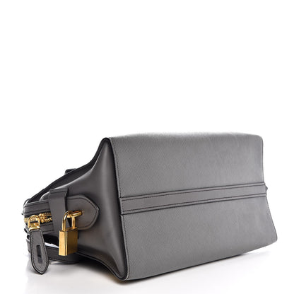Prada Saffiano City Calf Medium Esplanade Tote Mercurio 5 of 8