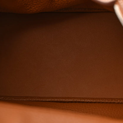 Hermes Taurillon Clemence Lindy 26 Gold 5 of 11
