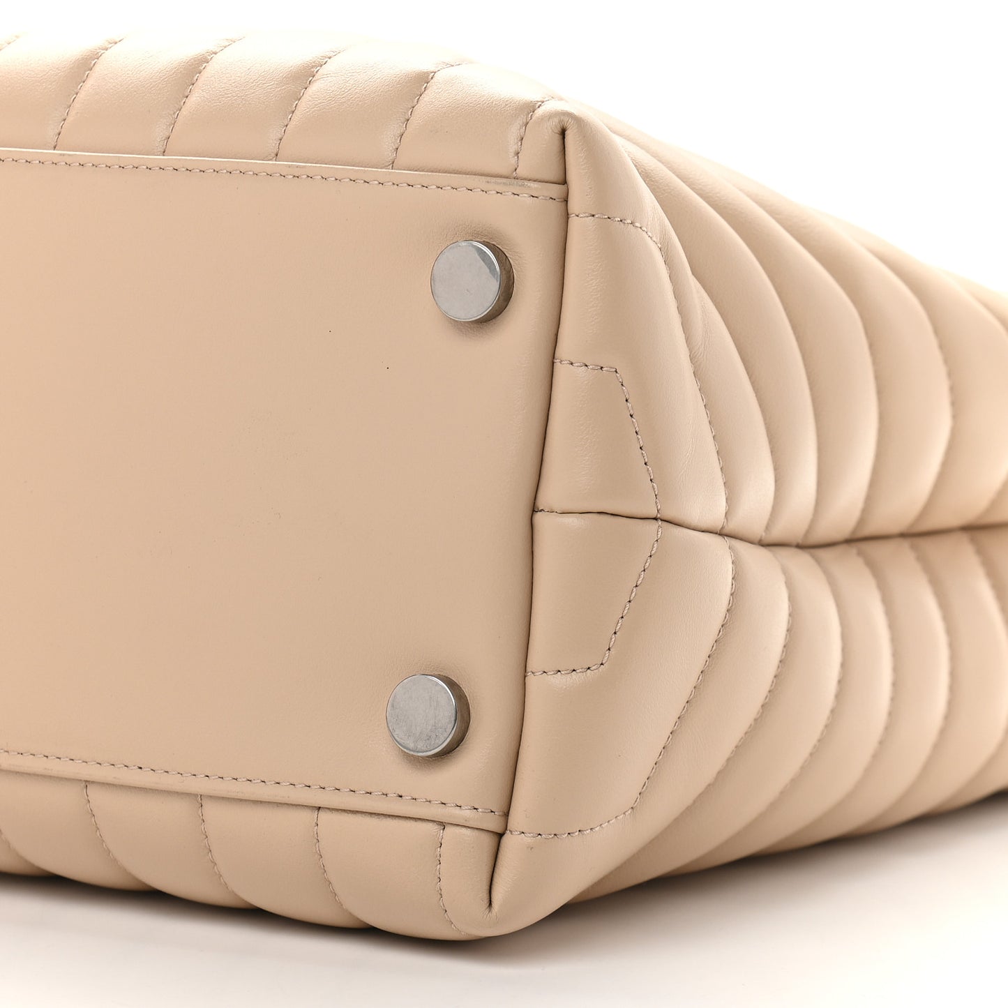 Calfskin Y Quilted Monogram Large Loulou Shopper Nude Powder