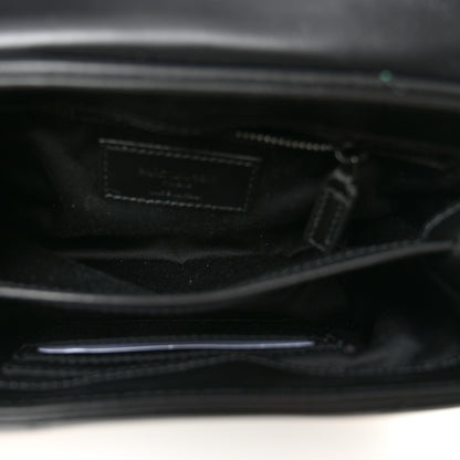 Saint Laurent Calfskin Y Quilted Monogram Monochrome Toy Loulou Crossbody Bag Black 5 of 10