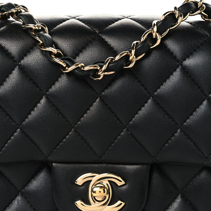 Chanel Lambskin Quilted Mini Square Flap Black 8 of 11