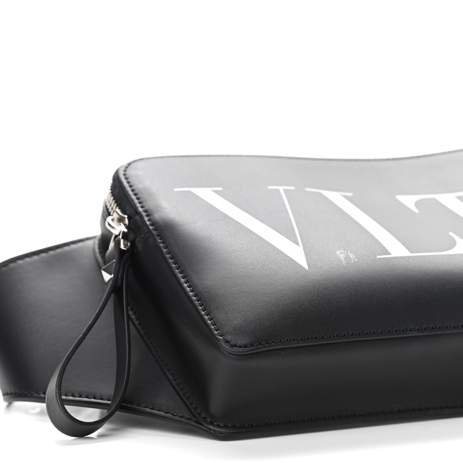 Valentino Garavani Calfskin VLTN Belt Bag Black White 7 of 8