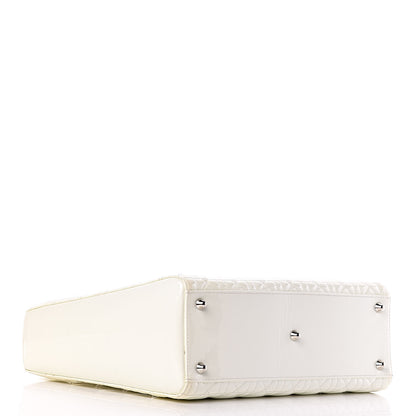 Christian Dior Patent Cannage Large Lady Dior White 5 of 19