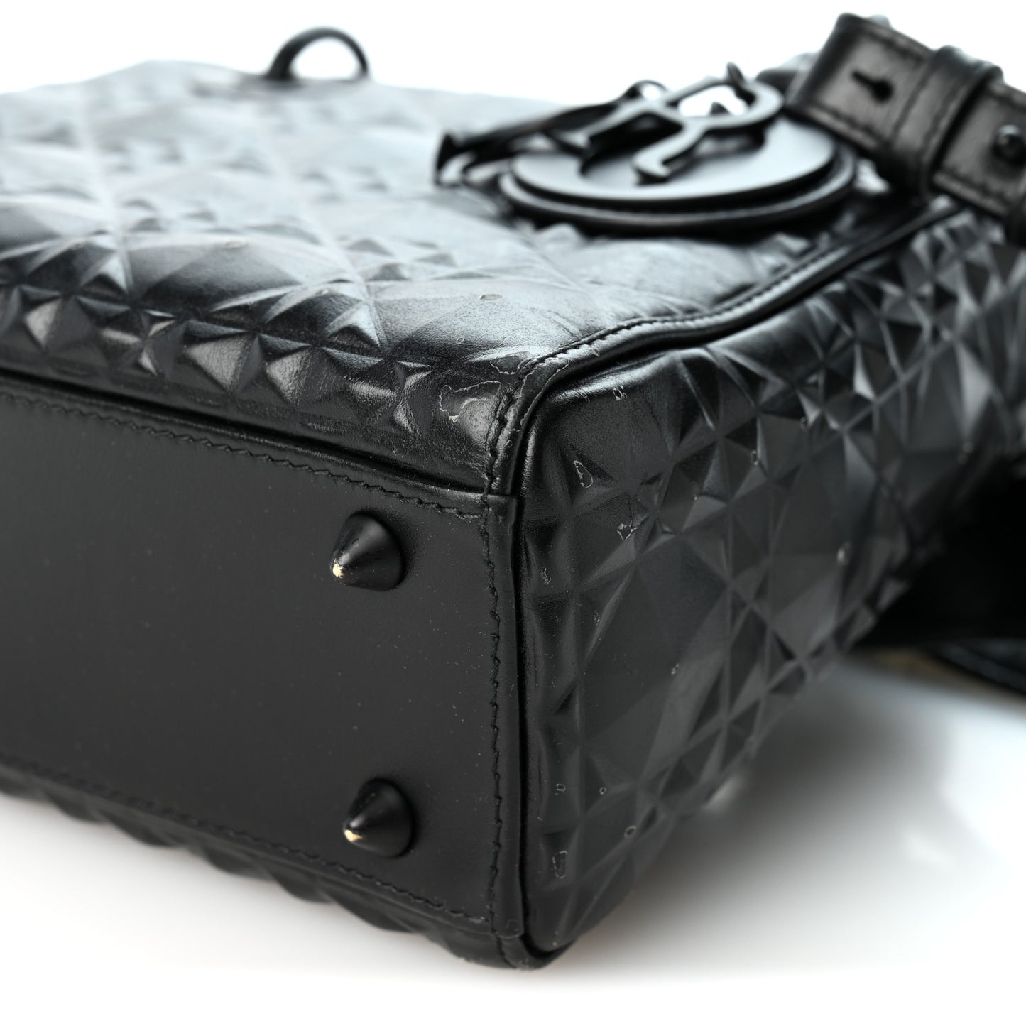 Calfskin Cannage Diamond Small My ABCDior Lady Dior Black