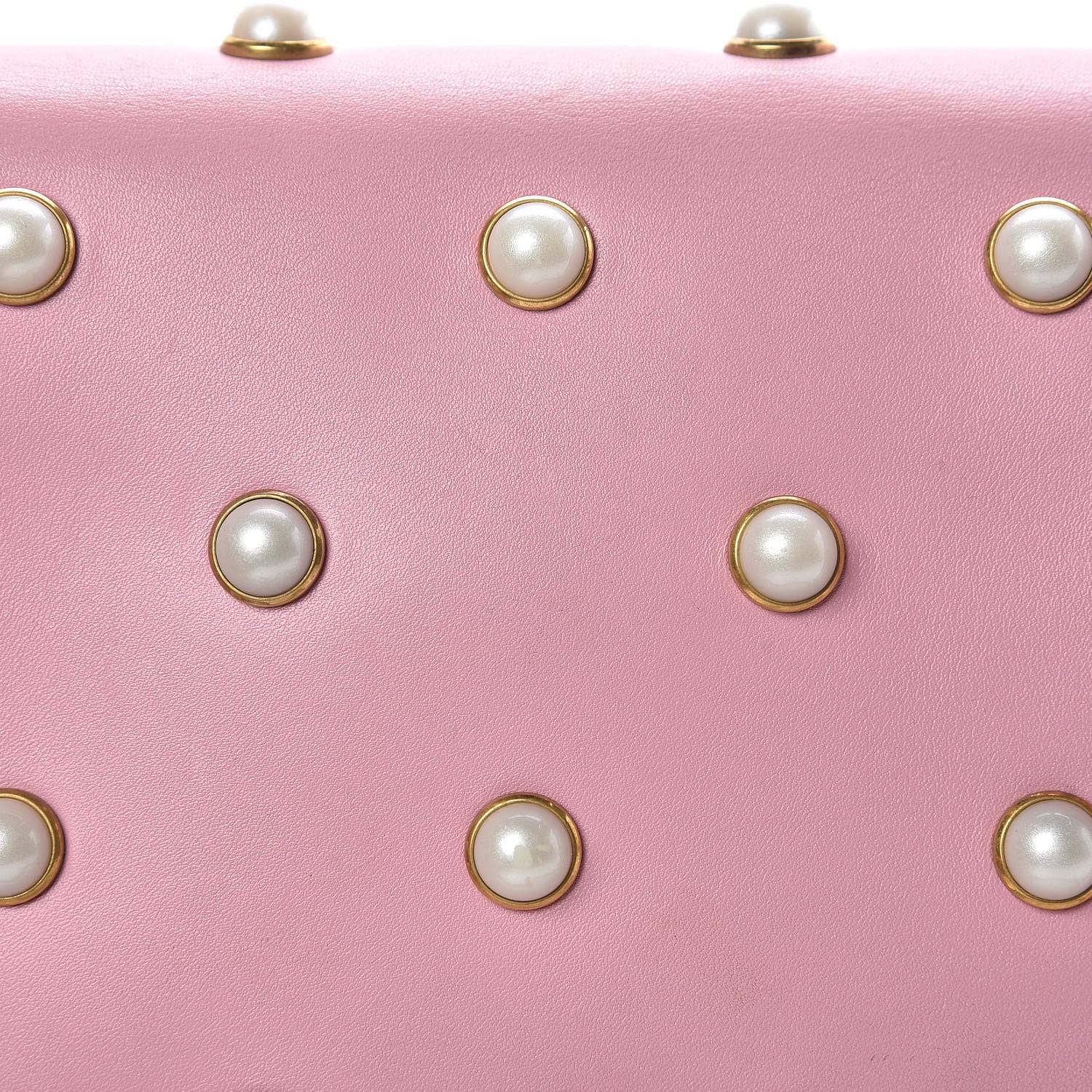 Gucci Nappa Pearl Studded Mini Queen Margaret Broadway Shoulder Bag Sugar Pink 21 of 28