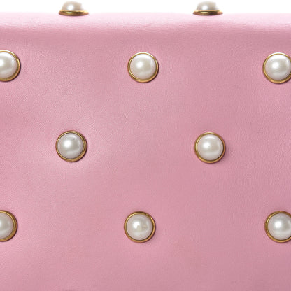 Gucci Nappa Pearl Studded Mini Queen Margaret Broadway Shoulder Bag Sugar Pink 21 of 28