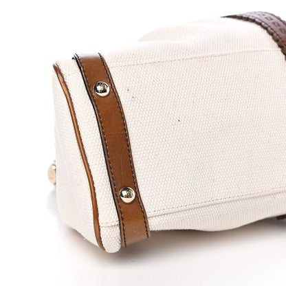 Fendi Canvas Calfskin Medium Magic Bag White Brown 7 of 8