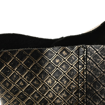 Bottega Veneta Calfskin Intrecciomirage Large Tote Black Gold 9 of 10