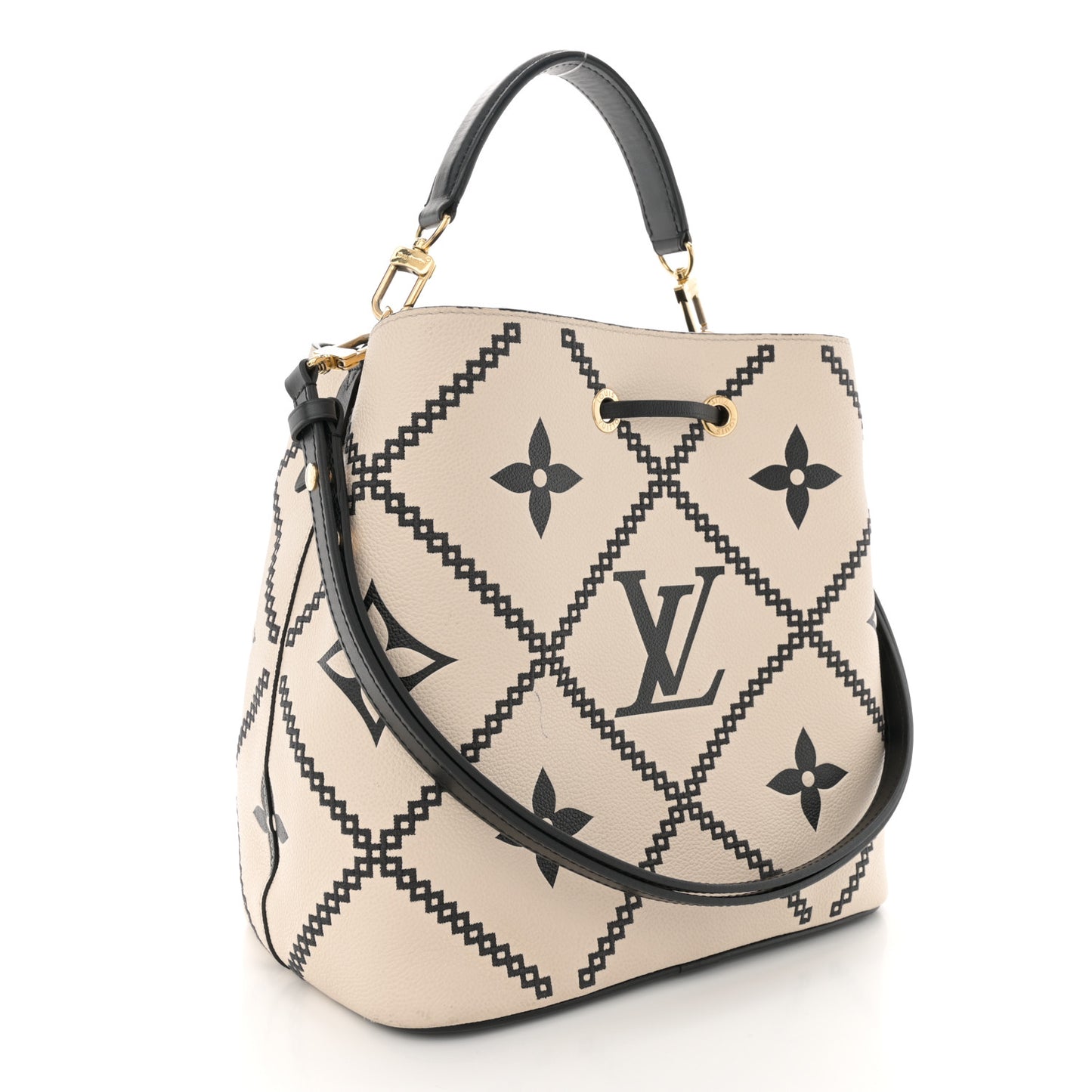 Empreinte Monogram Giant Broderies Neonoe MM Cream Black