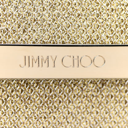 Jimmy Choo Glitter Fabric Milla Chain Wallet Champagne 7 of 10