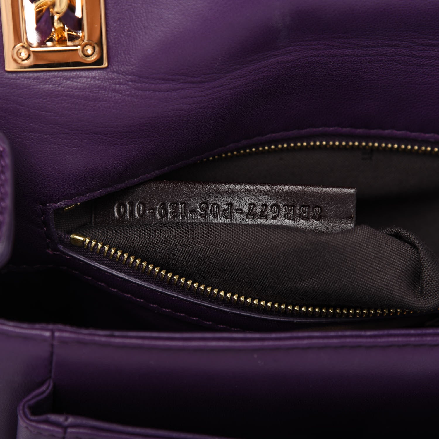 Fendi Nappa Be Baguette Crossbody Bag Violet 9 of 10