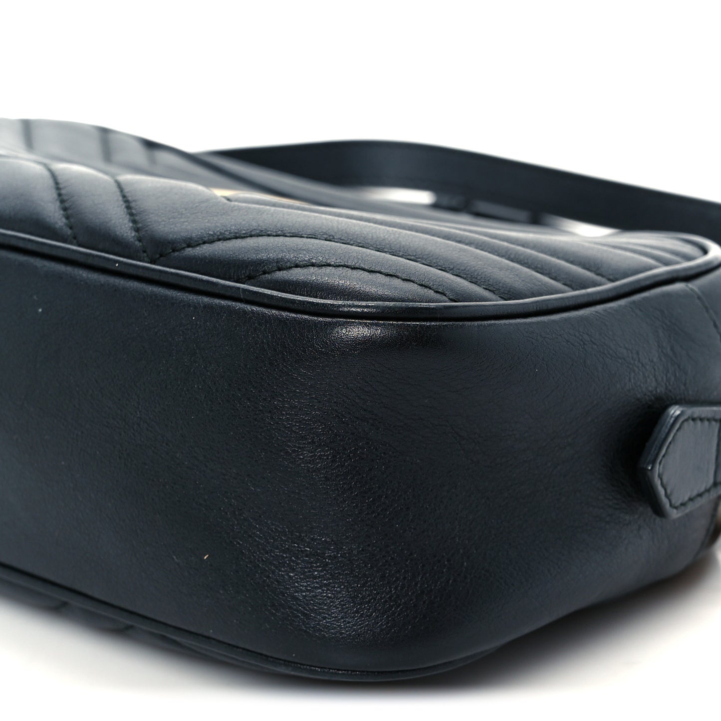 Calfskin Matelasse Small GG Marmont Chain Shoulder Bag Black