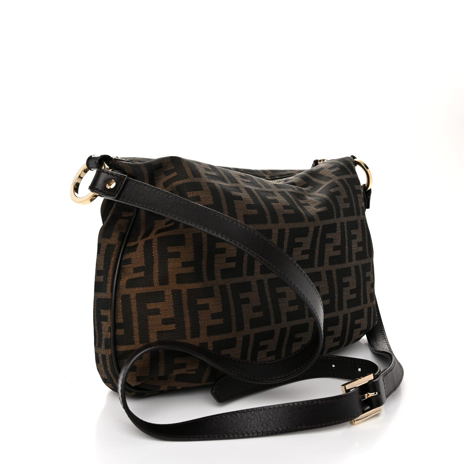 Fendi Zucca Cuoio Lucido Chef Crossbody Bag Tobacco Moro 3 of 10