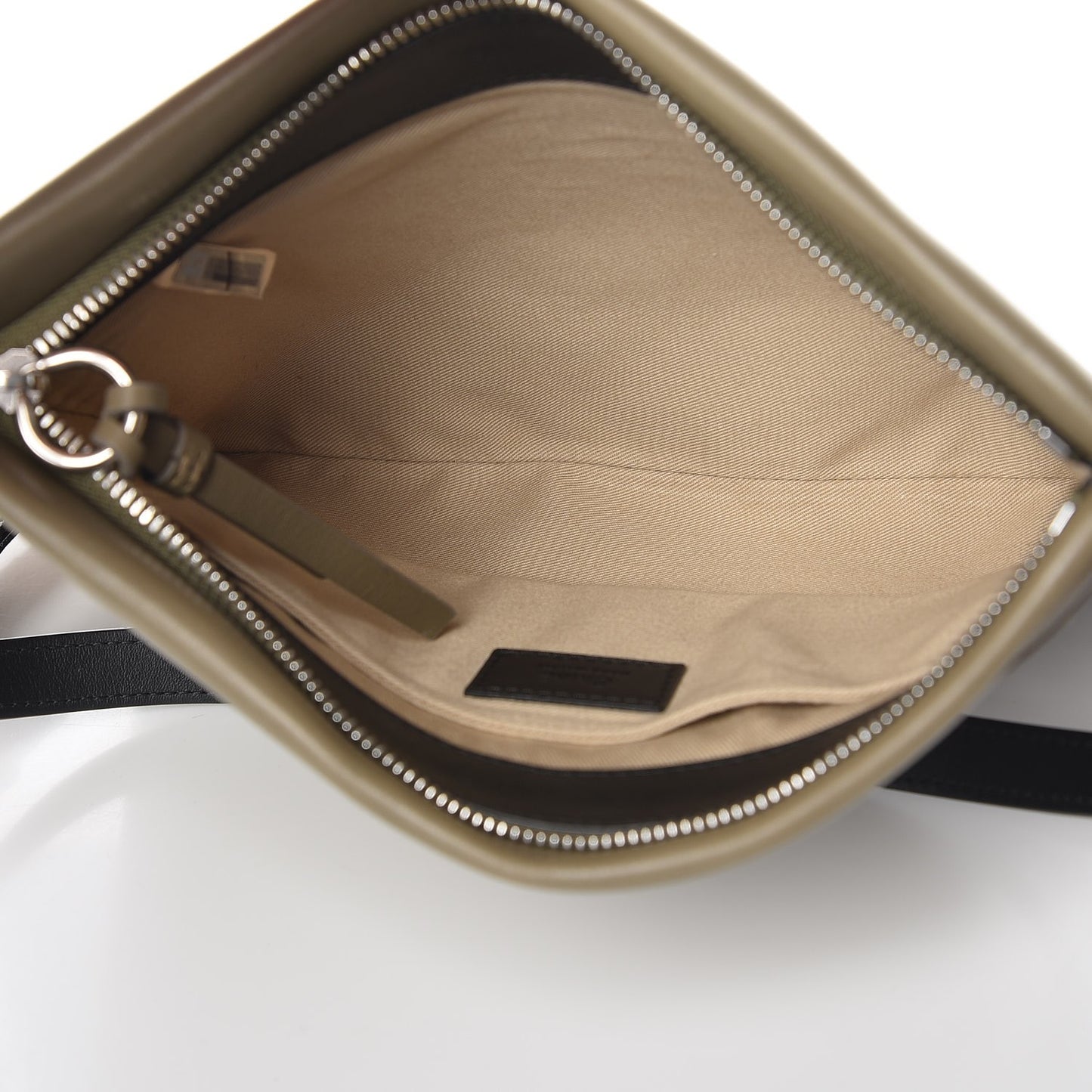 Smooth Calfskin Medium Roy Clutch Merino Grey