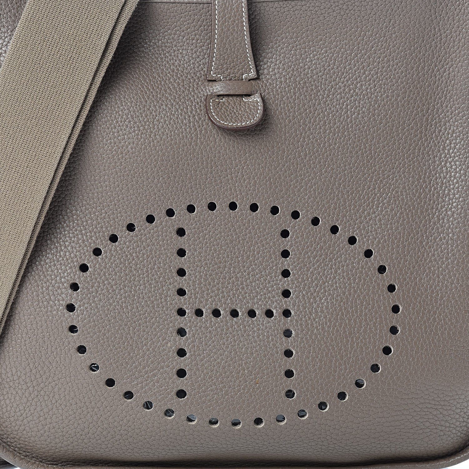 Hermes Taurillon Clemence Evelyne III GM Etoupe 8 of 10