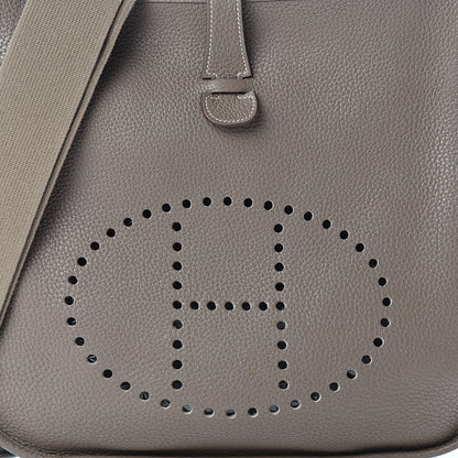 Hermes Taurillon Clemence Evelyne III GM Etoupe 8 of 10