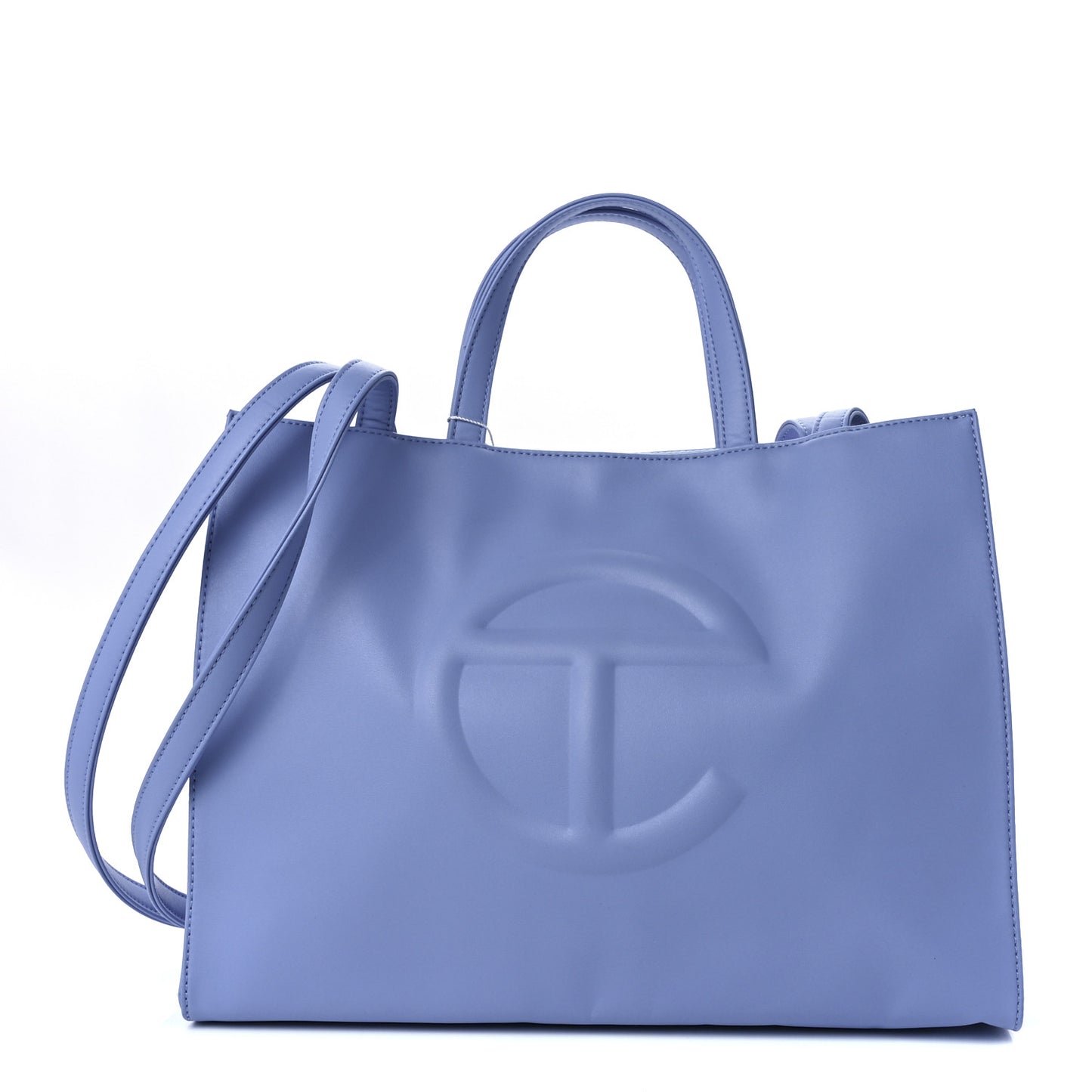 Vegan Leather Medium Shopping Bag Cerulean