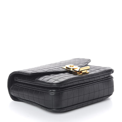 Celine Calfskin Quilted Medium C Bag Black 3 of 7