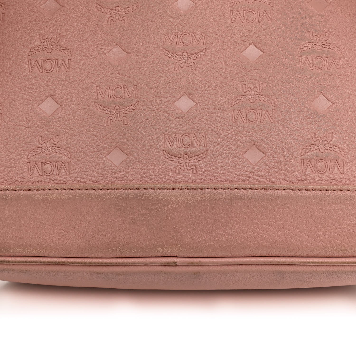 MCM Calfskin Ottomar Monogram Small Backpack Pink 14 of 15