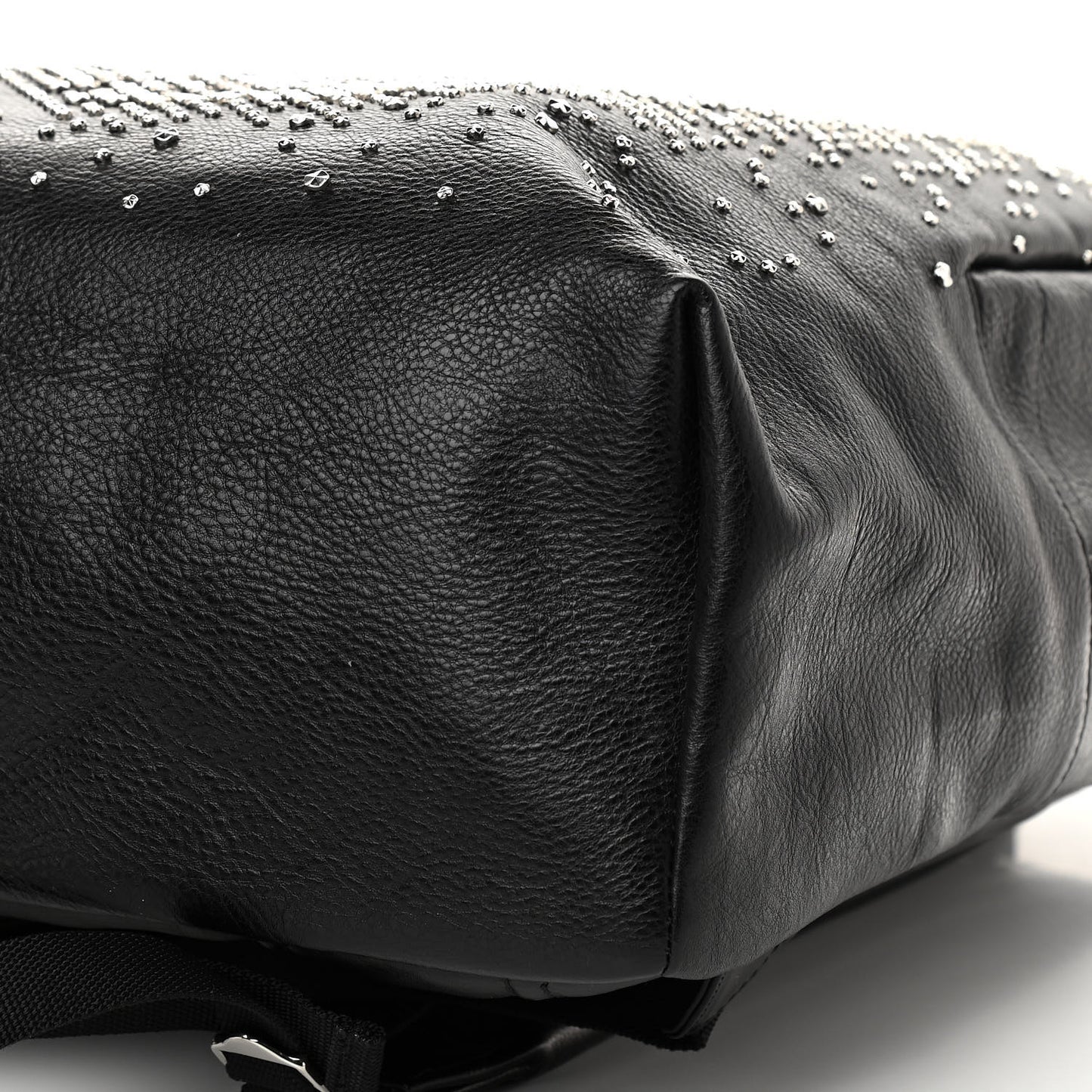 Calfskin Studded Skull Backpack Black