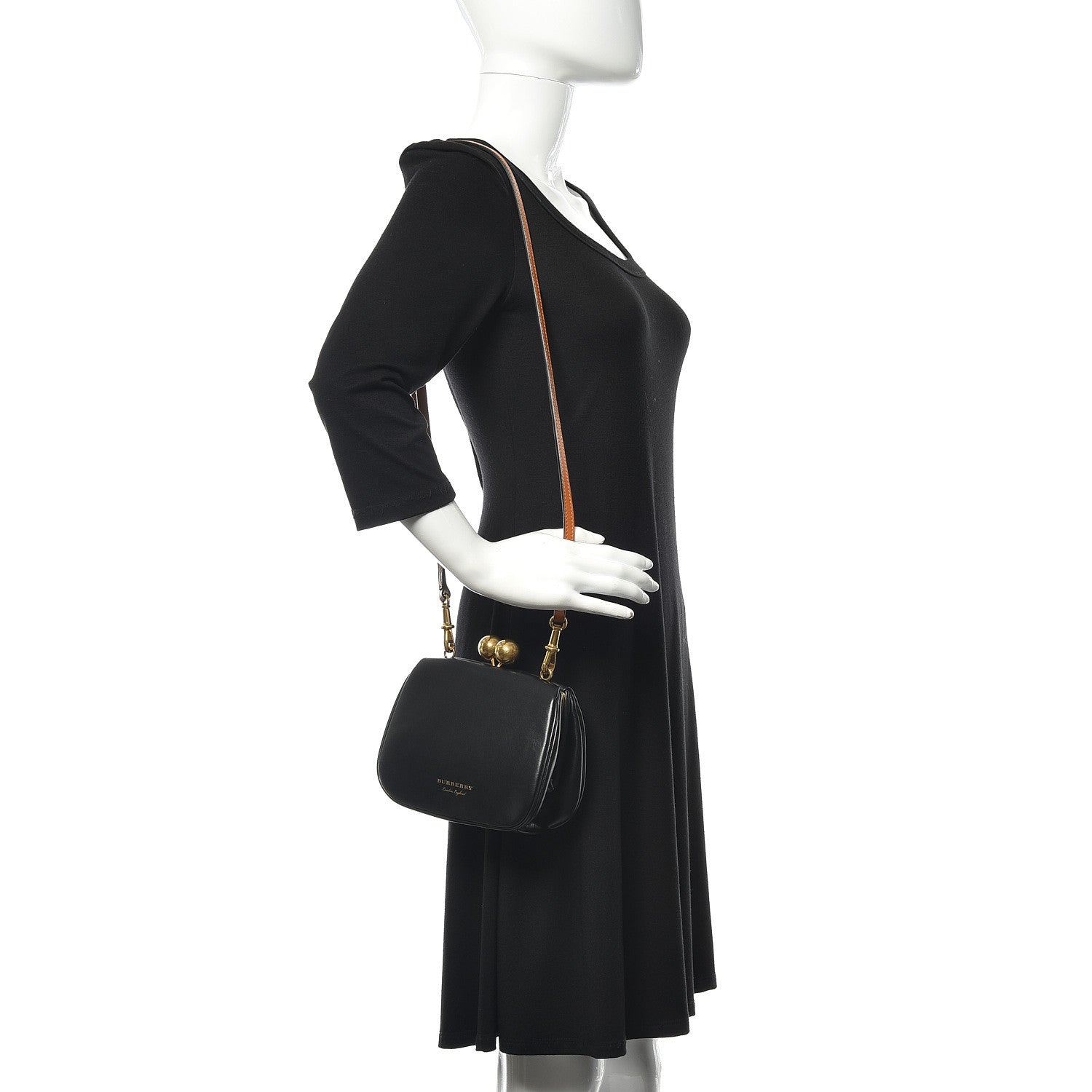 Burberry Smooth Calfskin Small Frame Bag Black 2 of 13