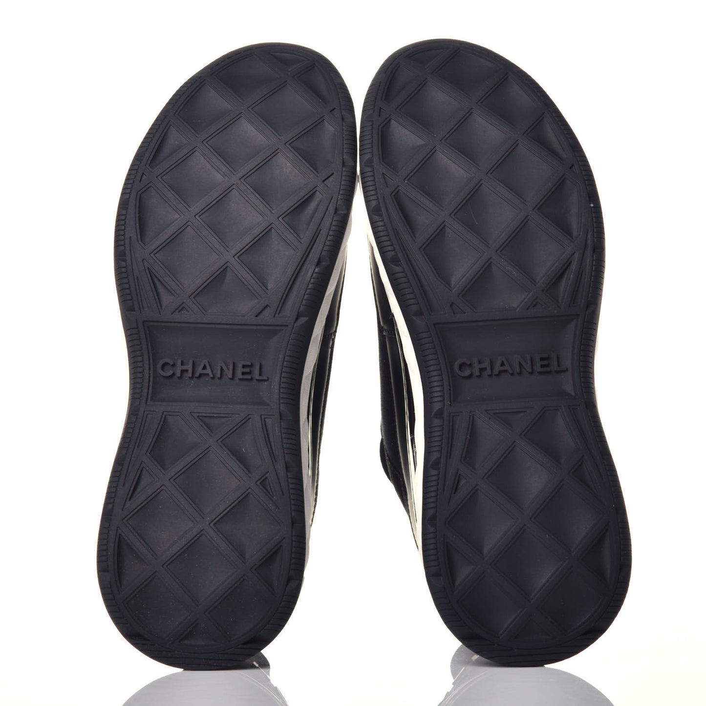 Velvet Calfskin Mixed Fibers CC Sneakers 38 Black