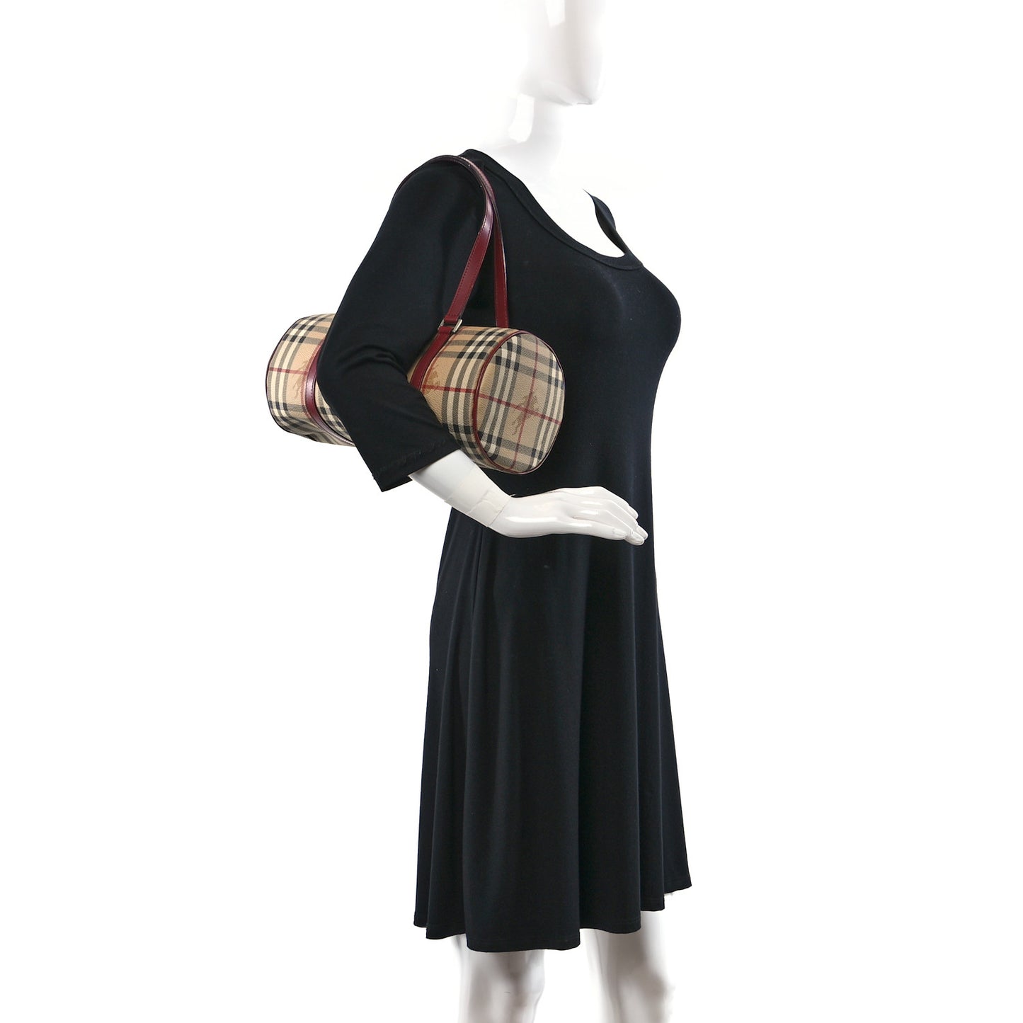 Haymarket Check Barrel Bag Brown