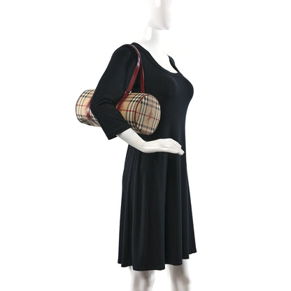 Burberry Haymarket Check Barrel Bag Brown 2 of 12