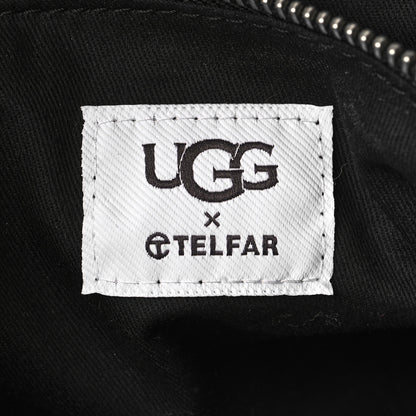 Telfar X UGG Crinkle Patent Shearling Large Shopping Bag Black 6 of 9